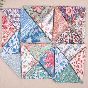 Pañuelo Boho de Algodón, 20 Piezas, Hecho a Mano, Unisex, Pañuelo Cuadrado, Pañuelo para el Cuello de Motociclista, Regalo Orgánico - Product Image 2