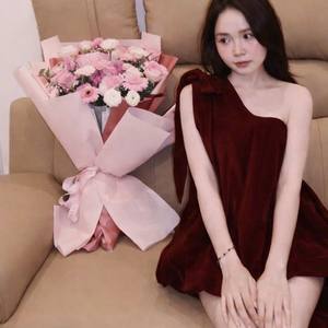 Haut en velours sans manches à une épaule, de qualité supérieure, pour femmes, tendance - Product Image 2