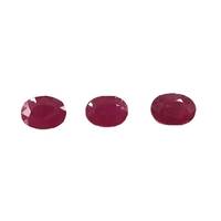 Meilleure qualité de rubis naturel pierre précieuse 2.80 carats ovale à facettes 7x5mm rubis rouge brillant pour bijoux fins fournisseur de gros