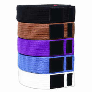 Ceinture d'arts martiaux Polyester coton tissu feutre à l'intérieur de la ceinture pour Taekwondo Judo karaté Oem étiquette personnalisée ceinture de Taekwondo - Product Image 1