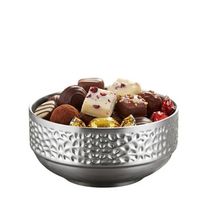Classic Design Round Metal Chocolate Bowl With Ornate Gold Tray Platter Sweets Serving Bowl For Wedding <b>Eid</b> Ramadan And Events - Product Image 5