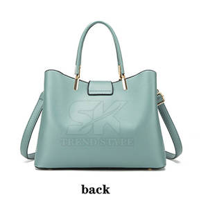 Sac à main classique en cuir pour femme, texture douce, qualité durable, sac à main en cuir de gros, couleur unie - Product Image 4