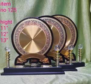 Placa de Madera Plegable Negra Personalizada para Certificados, Placa de Madera en Blanco con Placa Dorada para Premios, Caja para Regalos de Ferias Comerciales - Product Image 2