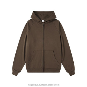 Otoño Invierno 10 colores cárdigan sudadera suelta pareja cremallera logotipo personalizado impreso sudaderas con capucha Streetwear para hombres mujeres Puff - Product Image 2