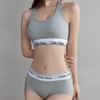 Ensembles de lingerie sexy pour femmes, soutien-gorge et culotte string taille mi-haute, couleur unie, 2 pièces, respirants, sans couture, tricotés, écologiques