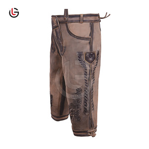 GLOBAL LEATHER Nuevo Diseño Elegante Pantalones Cortos Bávaros de Cuero Genuino de Vaca para Hombre, Hechos a Medida, Calidad Premium, Cierre de Botones, Ajuste Rápido - Product Image 3