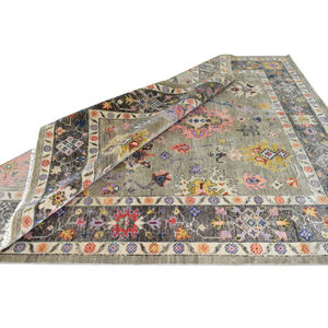Alfombra de área grande de lana Oushak antigua hecha a mano 100% lana de Nueva Zelanda tejida de lujo corte Floral pila para Hotel hogar Interior vida - Product Image 1