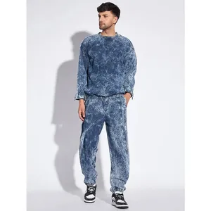 Conjunto de Sudadera con Capucha y Pantalones Deportivos Personalizados, Estilo Casual, con Cierre, Lavado Ácido Decolorado al Sol - Product Image 2