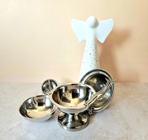 Small <b>Silver</b> Plated Metal Thurible Religious Craft Church Decorative Aromatic Eco-Friendly Indoor Use Item - Product Image 2