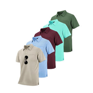 Polos Personalizables de Manga Larga para Hombre para Primavera/Verano, Tejido Jersey Transpirable con Cuello Alto y Diseño Sólido - Product Image 1