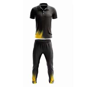 Maillot d'équipe de cricket à manches courtes par sublimation pour hommes et femmes, uniforme de sport confortable pour adultes. - Product Image 4