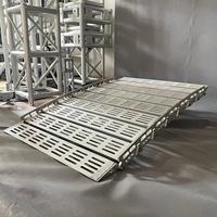 Échelle pliante en aluminium robuste et durable certifiée TUV pour rampe de chargement et de déchargement d'escaliers de scène et d'événement