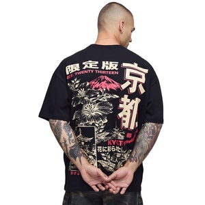 Camisetas de Lujo para Hombre, Estilo Urbano, Corte Regular, Cuello Redondo, Jersey Grueso, Color Sólido, Impresión Digital Personalizada - Product Image 1