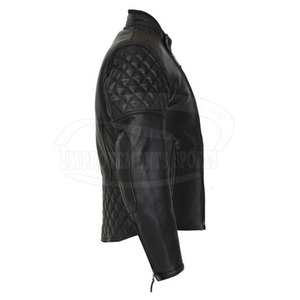 Veste de moto en cuir pour hommes de qualité supérieure à design personnalisé Blouson de moto en cuir durable - Product Image 4