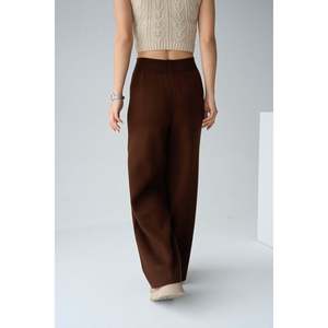 Pantalones de Punto Color Café Amargo - Product Image 2