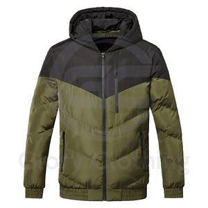 Veste matelassée pour homme tendance de l'hiver, nouvelle conception, coupe ajustée, veste matelassée unie, vestes pour homme - Product Image 1