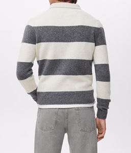 Pull en maille vintage à manches longues pour femme, motif géométrique, décontracté, avec logo personnalisé OEM, collection automne 2026 - Product Image 2