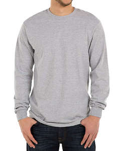 T-shirt à manches longues en twill pour homme, 100% coton, doux, confortable, décontracté, respirant, écologique, coupe classique - Product Image 1