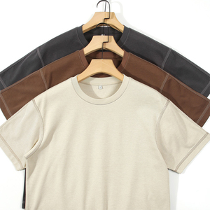 เสื้อยืดธรรมดาสำหรับผู้ชายผ้าคอตตอน25% 75% ผ้าโพลีเอสเตอร์ผ้า100% พิมพ์ลายโลโก้ตามสั่ง - Product Image 2