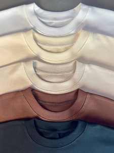 เสื้อยืดฮิปฮอปแบบเรียบ คุณภาพสูง สำหรับทุกเพศ ทรงปกติ ผลิตจากโพลีเอสเตอร์/คอตตอน ล้างสีแบบแอซิดวอช สไตล์วินเทจ แบบถัก สั่งทำได้ - Product Image 2