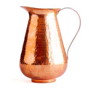 Pichet classique en métal pur 100% de qualité supérieure avec poignée décoration de table avec logo personnalisé pour les fêtes fabriquées en Inde - Product Image 1