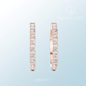 Daily Wear and Special Occasion Use Certified Round <b>Cluster</b> Earring Elegant Jewelry Design for Wedding Party Fashion - Product Image 1