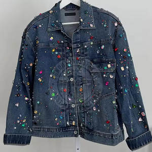<b>Rhinestone</b> <b>Jacket</b> for Men Trendy Sparkle Style Casual Wear Wholesale Supplier <b>Rhinestone</b> Jeans <b>Jacket</b> - Product Image 1