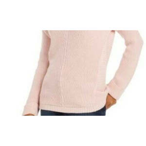 Maglione con Cappuccio da Donna Charter Club in Cotone Premium Testurizzato con Scollo a V, Lavorazione a Trecce, Rosa, Taglia Grande per Inverno e Autunno - Product Image 3