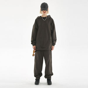 Sweats à capuche épais personnalisés couleur unie Sweats à capuche de haute qualité pour hommes 100% coton blanc unisexe vierge Pullover sweats à capuche lourds - Product Image 3