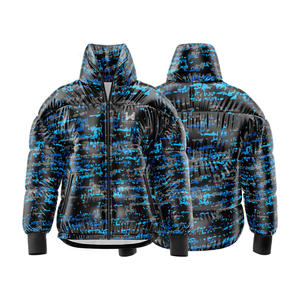 Veste matelassée à col roulé légère et imperméable personnalisée, impression par sublimation, coupe-vent, confortable, durable, vêtement d'extérieur - Product Image 4