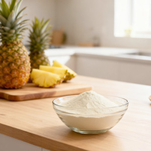Poudre de jus d'ananas séchée par atomisation à haute solubilité pour l'utilisation alimentaire, en boisson et en nutraceutique - Product Image 4