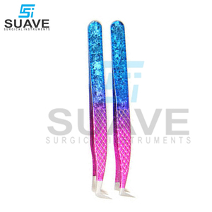 แหนบเส้นใยสแตนเลสอุปกรณ์ผ่าตัดแบบมีหลายสีจำนวนสูงใช้บริการ OEM หัวแหลมมีหลายสี - Product Image 4