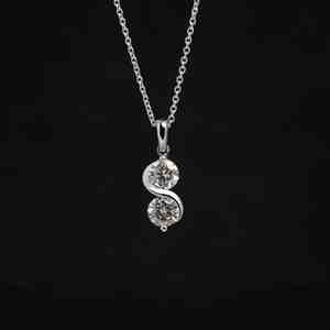 1.01CT Two Stone Brilliant Cut VS1 Moissanite 925 Silver Classic <b>Constellation</b> Design Third Party Certified Jewelry Gift for Her - Product Image 1