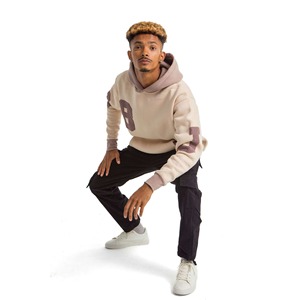 QQI OEM 500 grammes de haute qualité pull à capuche hommes 100% coton Chenille broderie poches kangourou sweat à capuche imprimé - Product Image 3