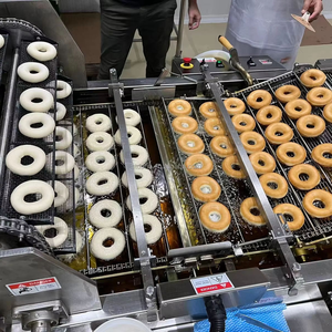 Máquina para Hacer Donas con Levadura para Festivales, Línea de Producción Automática de Donas, Fácil de Limpiar, Maquinaria para Alimentos de Donas en Venta - Product Image 2