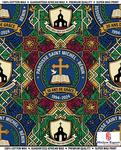 Custom African Wax Print Fabric Manufacturer Church Celebration Anniversary Convention Uniform Textile Supplier OEM ODM - Product Image 4