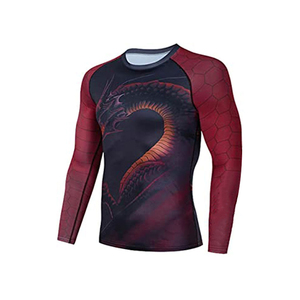 100% Top High Quality Compression Fitness Suit Long Sleeve Quick Dry Breathable Solid Pattern Compression <b>Set</b> - Product Image 5