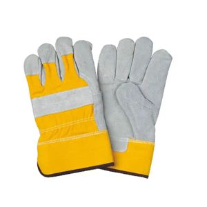 ถุงมือทำงานหนังวัวแท้แบบเรียบสำหรับผู้ชายและผู้หญิงของ Canadian Rigger ป้องกันไฟฟ้าสถิตย์ ป้องกันการสั่นสะเทือน ป้องกันการกระแทก ป้องกันการบาดเจ็บ - Product Image 1