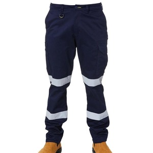 Pantalones DE TRABAJO multibolsillos de algodón para hombre, pantalones Cargo reflectantes para exteriores para hombre, ropa de seguridad transpirable, pantalones Cargo de trabajo para hombre - Product Image 1