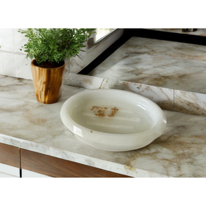 Porte-savon ovale en résine au design moderne, finition de surface personnalisée, porte-éponge pour salle de bain et cuisine, pour usage hôtelier - Product Image 4