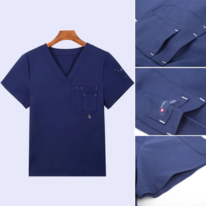 Tenue d'uniforme d'hôpital personnalisée pour femmes, col montant à manches courtes, en toile durable - Product Image 5