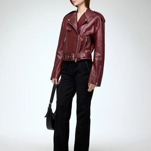 Véritable Top Wear Veste en cuir pour femmes Custom Made Casual Wear for Winter Cotton Filled Hot Selling Women's Leather Jacket - Product Image 4