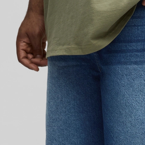 Shorts en jean pour hommes en coton mélangé confortable, avec logo, fermeture éclair et bouton, style décontracté, vente en gros, prix d'usine - Product Image 4