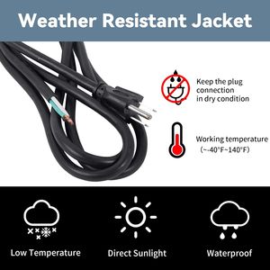 2-पैक 9 फीट <span class=keywords><strong>14</strong></span>/3c sjtw उपकरण और पावर टूल कॉर्ड, <span class=keywords><strong>14</strong></span> गेज 3 प्रोंग भारी शुल्क प्रतिस्थापन बिजली आपूर्ति कॉर्ड केबल - Product Image 3