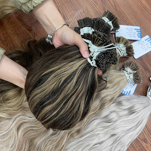 Extensiones de Cabello de Lujo al por Mayor, Tipo I, 100% Cabello Humano Vietnamita, Ondulado Natural, con Puntas de Queratina - Product Image 3