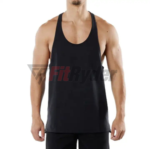 Débardeurs respirants de qualité supérieure pour hommes, séchage rapide, gymnase d'été, logo personnalisé, grande taille, tricot décontracté à capuche en polyester - Product Image 1