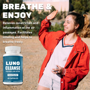 Meilleures capsules détoxifiantes et purifiantes pour les poumons, vendues en gros, pour adultes, à base d'ingrédients végétaux, favorisant la facilité respiratoire et la clarté des voies respiratoires - Product Image 2