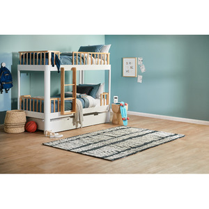 Vente en gros de lit en bois de pin pour enfants, lit superposé simple blanc avec rangement, lit superposé Double, meubles de chambre à coucher - Product Image 6