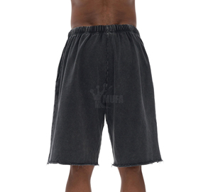 Unisex High Street French Terry Fitness Running Shorts Breathable Cotton Solid Pattern <b>Elastic</b> Waist Summer Sport Men's - Product Image 5