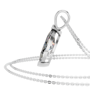 14K Solid Gold Marquise Cut Moissanite Solitaire Pendant Necklace Luxury Minimal Design Unisex Gift Wholesale - Product Image 2